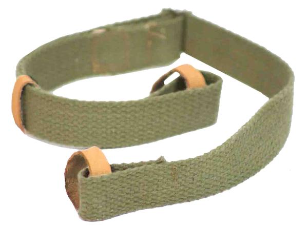 Crickett KSA803 Dog Collar Sling  Adjustable Green Cotton Canvas with Leather Trim for Mini Mosin Rifle