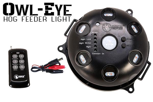 Predator Tactics 97510 Owl-Eye Hog Feeder Light Black Red/Green Filter 50-55 Range Features Wireless Remote