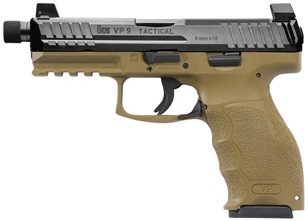 HK 81000775 VP9 TACTICAL   FDE  W/ 3-10RD MAGS NS