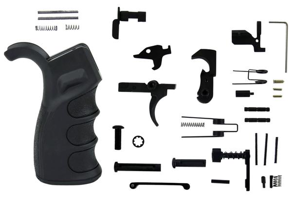 TacFire  Lower Parts Kit  with Black PGAR-B Grip for AR-15