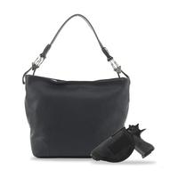 Lydia Lock And Key Hobo Shoulder Bag: BK