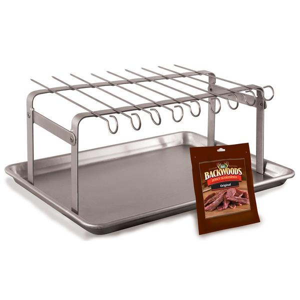 Jerky Hanger With 9 Skewers And Seasoning